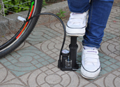 What is the problem with the bicycle pump?
